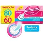 Ficha técnica e caractérísticas do produto Protetor Diário Sem Perfume Intimus Days Leve 80 Pague 60un.