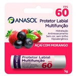 Ficha técnica e caractérísticas do produto Protetor Hidratante Labial Açaí com Morango FPS60 Anasol