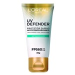 Protetor Solar Facial L'oréal Uv Defender Antioleosidade FPS 60 40g - Loreal