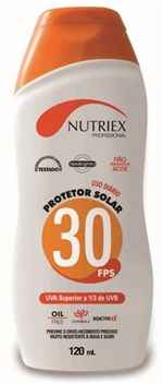 Ficha técnica e caractérísticas do produto Protetor Solar FPS 30 120ML Bisnaga NUTRIEX