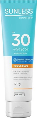 Ficha técnica e caractérísticas do produto Protetor Solar Fps 30 Oil Free 120 G Bisnaga Sunless - Farmax