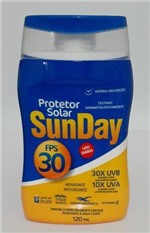 Protetor Solar Fps30 com 120ml Sunday Nutriex com 2 Unidades