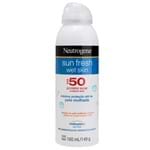 Ficha técnica e caractérísticas do produto Protetor Solar Neutrogena Sun Fresh Wet Skin FPS 50 Spray com 180ml