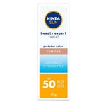 Ficha técnica e caractérísticas do produto Protetor Solar Nivea Sun Beauty Expert Facial com Cor FPS50 50g