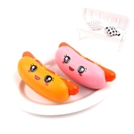 Ficha técnica e caractérísticas do produto PU Simulate Hot Dog Sausage lenta Nascente Toy Decoração do presente de Squishy Squeeze Toy Apaziguador Kid