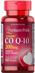 Ficha técnica e caractérísticas do produto Puritan's Pride Q-SORB CO Q10 200mg 60 softgels