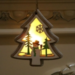Ficha técnica e caractérísticas do produto Quadro 3D de madeira Iluminação de Natal Pendant Noite decorativa Luz enfeites decoração festiva do feriado LED lamp