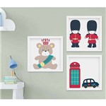 Ficha técnica e caractérísticas do produto Quadro Infantil Londres Kit 3 Peças