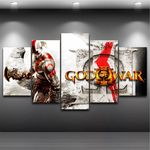Ficha técnica e caractérísticas do produto Quadro Mosaico God Of War 5 Peças 1,20x0,70cm - Gow 01