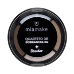 Ficha técnica e caractérísticas do produto Quarteto para Sobrancelha Maquiagem Mia Display com 24 Peças - Mia Make