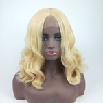 Ficha técnica e caractérísticas do produto Hot! African American 18"Inches Blonde Lace Wig Fashion Style Loose Wavy Hair Synthetic Lace Front Wigs For Black Women