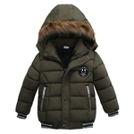 Ficha técnica e caractérísticas do produto Quente casaco grosso com capuz Zipper bebé casacos de inverno roupas da moda Casacos