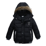 Ficha técnica e caractérísticas do produto BLU Quente casaco grosso com capuz Zipper bebé casacos de inverno roupas da moda Casacos Jacket