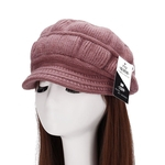 Ficha técnica e caractérísticas do produto Quente lã Cap malha Mulheres senhoras Beret Inverno Cap Ski Baggy Beanie Crochet Hat