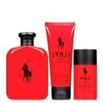 Ralph Lauren Kit Polo Red EDT Perfume Masculino 125ml + Desodorante 75ml + Gel de Banho 100ml