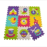 Ficha técnica e caractérísticas do produto HUN Padrão 9Pcs antiderrapante dos desenhos animados tapete de área de Puzzle Mat for Kids Jogo Playing