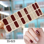 Ficha técnica e caractérísticas do produto 22tips prego Adhesive Art Sticker DIY manicure brilhantes lantejoulas unhas Strips poloneses Wraps Acessórios
