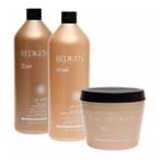Redken All Soft Shampoo 1l e Condicionador 1l e Heavy Cream 250ml Hidratação e Maciez Capilar