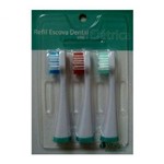 Refil Escova Dental Vitallysplus Vrb-1 com 3 Cabeças de Escova Dental em 3 Cores