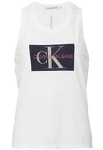 Ficha técnica e caractérísticas do produto Regata Calvin Klein Jeans Lettering Branca - Kanui