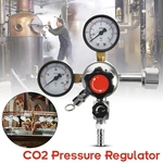 Ficha técnica e caractérísticas do produto Regulador de Garrafa de Gás CO2 Reguladores de Dióxido de Carbono Redutor de Pressão Para Bebidas Cerveja Duplo Gauge Regulador