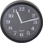 Ficha técnica e caractérísticas do produto Relógio 20cm Redondo Cazza Preto