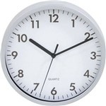 Ficha técnica e caractérísticas do produto Relógio 20cm Redondo Pequeno 17832 Yazi Branco/prata