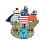 Ficha técnica e caractérísticas do produto Relógio de Parede Infantil Navio Pirata