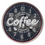 Ficha técnica e caractérísticas do produto Relógio de Parede Retrô Fresh Coffee - Yaay