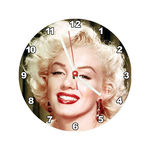 Ficha técnica e caractérísticas do produto Relógio Decorativo Marilyn Monroe Rosto Colorido