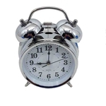 Ficha técnica e caractérísticas do produto Relógio Despertador Prata Inox com Luz