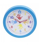 Ficha técnica e caractérísticas do produto Relógio Parede Azul Mãos 25x25cm - Minas Presentes