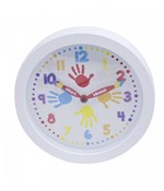 Ficha técnica e caractérísticas do produto Relógio Parede Branco Mãos 25x25cm - Minas Presentes