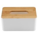 Ficha técnica e caractérísticas do produto 3 Size Wood Cover Plastic Tissue Paper Box Storage Case Holder Home Desk Decor