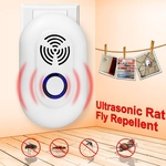 Ficha técnica e caractérísticas do produto Repelente de pragas ultra-sônico eletrônico Mosquito Repelente de pragas Rato Rato Bug Plug de parede para quarto de casa
