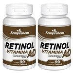 Ficha técnica e caractérísticas do produto Retinol Vitamina a + D Semprebom - 180 Cap. de 240 Mg.