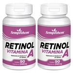 Ficha técnica e caractérísticas do produto Retinol Vitamina a Semprebom - 180 Cap. de 240 Mg.