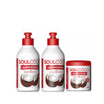 Retrô Cosméticos Soul Coco Kit Shampoo 300ml Condicionador 300ml Máscara 250g