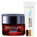Ficha técnica e caractérísticas do produto Revitalift Laser X3 + Idade Expert 35+ Noturno L?Oréal Paris Kit
