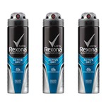 Rexona Active Dry Desodorante Aerosol Masculino 90g (kit C/03)