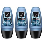 Ficha técnica e caractérísticas do produto Rexona Men Extra Cool Desodorante Rollon Masculino 50ml - Kit com 03