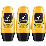 Ficha técnica e caractérísticas do produto Rexona Men V8 Desodorante Rollon Masculino 50ml (Kit C/03)