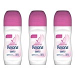 Rexona Powder Desodorante Rollon Feminino 30ml (kit C/03)