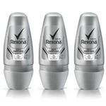 Rexona S/ Perfume Desodorante Rollon Masculino 50ml (kit C/03)