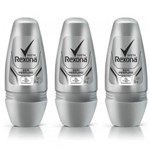Ficha técnica e caractérísticas do produto Rexona S/ Perfume Desodorante Rollon Masculino 50ml (Kit C/03)