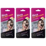 Ficha técnica e caractérísticas do produto Ricca 3747 Adeus Cravos Máscara Facial Preta - Kit com 03