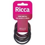 Ficha técnica e caractérísticas do produto Ricca 895 Elástico Cabelo S/ Metal Brilho 4mm C/6