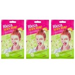 Ficha técnica e caractérísticas do produto Ricca Máscara Facial Detox Chá Verde com 1 - Kit com 03