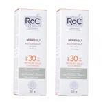 Roc Minesol Antioxidante Gel Creme Fps 30 50g 2 Unidades