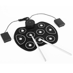 Ficha técnica e caractérísticas do produto Roll Up Bateria Eletrônica Compacta Música Iluminação Aprendizagem Simulação Jazz Hand Roll Drum Kit